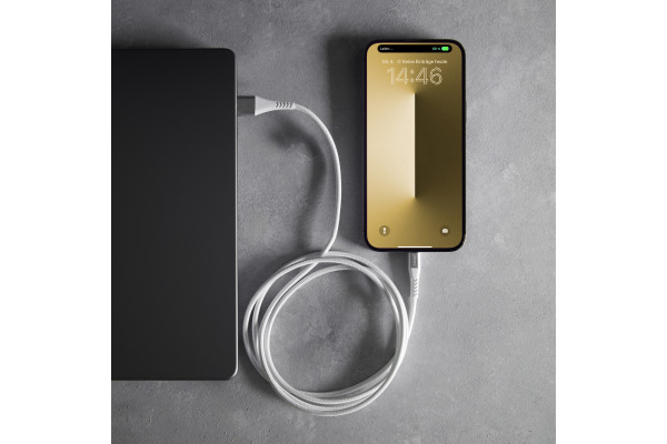 INTENSO Cable USB-A to Lightning 7902102 1.5 m, Nylon white – Bild 3