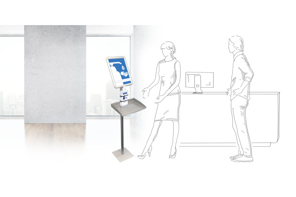 MAGNETOP. Hygienestation 146x40x32cm 11026000 mit Infoschild – Bild 2