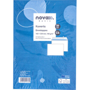 NOVOOO    Couvert o/Fenster           C5 731513    100g, weiss           50 Stück