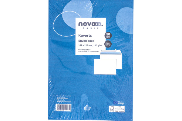 NOVOOO Couvert o/Fenster C5 731513 100g, weiss 50 Stück
