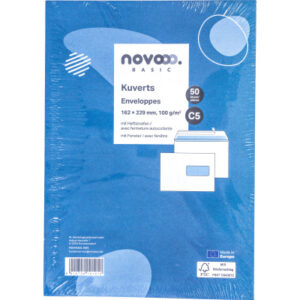 NOVOOO    Couvert m/Fenster rechts    C5 731515    100g, weiss           50 Stück