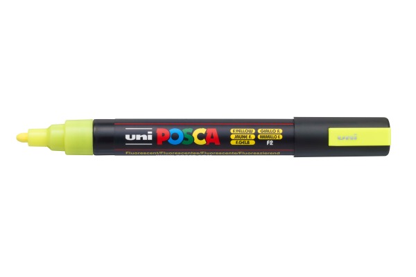 POSCA Marker 1.8-2.5mm PC-5M fluo gelb, Rundspitze – Bild 2
