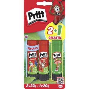 PRITT     Klebestift Tierisch Wild PBS2B     2x22g Sticks + 1x20g grün