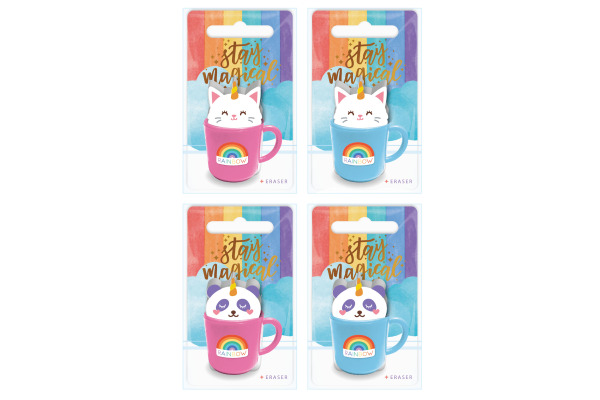 ROOST Radiergummi Tier in Tasse 4555 assortiert