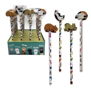 ROOST Bleistift Blume RET-1075 assortiert, mit Radierer, 3D