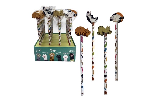 ROOST Bleistift Blume RET-1075 assortiert, mit Radierer, 3D