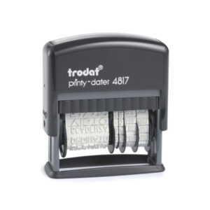 TRODAT    Stempel Printy 4817          I 80363     Wort+Datum, 12 Texte    4x46mm