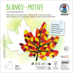 URSUS     Blanko Motive          23x23cm 17120003F Herbstblatt           20 Blatt