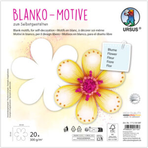 URSUS     Blanko Motive          23x23cm 17120008F Blume                 20 Blatt