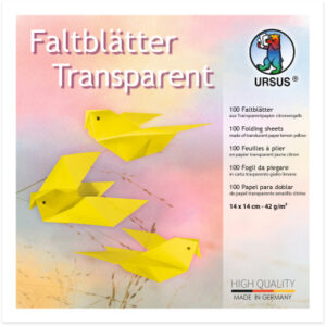 URSUS     Faltblätter Origami    14x14cm 2536112   citronengelb         100 Blatt