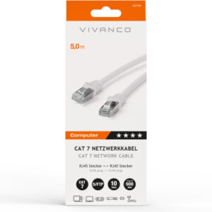VIVANCO Netzwerkkabel CAT 7 5m 45709 Twisted Pair