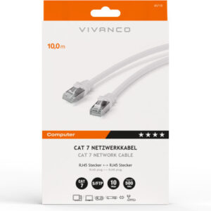 VIVANCO Netzwerkkabel CAT 7 10m 45710 Twisted Pair