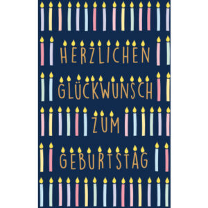 ABC Geburtstagskarte B6 51157 Bunte Kerzen