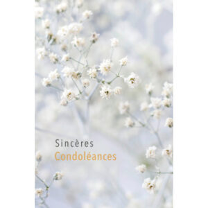 ABC       Trauerkarte FR              B6 53148     Weisse Blüten