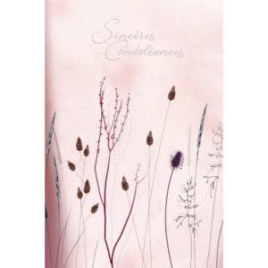 ABC       Trauerkarte FR              B6 53151     Rosa Gräser