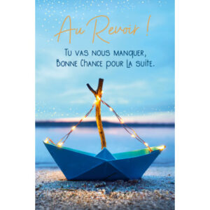 ABC       Abschiedskarte FR           B6 53218     Papierschiffchen