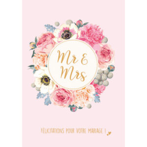 ABC       Hochzeitskarte FR           A4 53380     Blumenkranz