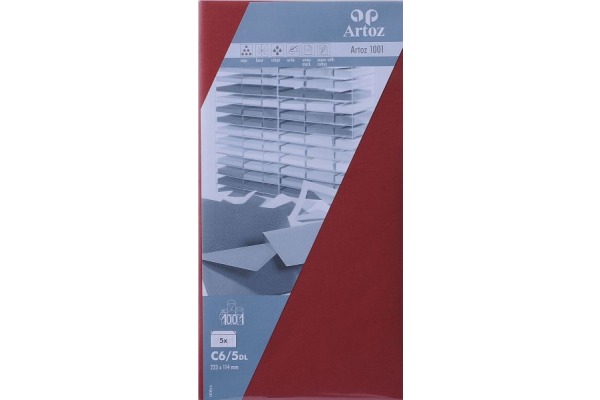ARTOZ Couverts 1001 C6/5 107294185 100g, weinrot 5 Stück