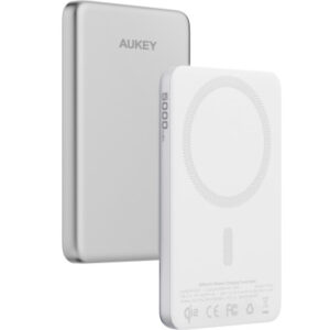 AUKEY     MagFusion Slim 5000mAh PB-MS07 S Powerbank Qi2 Wireless,White