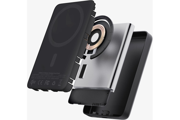 AUKEY MagFusion Slim 10000mAh PB-MS08 B Powerbank Qi2 Wireless,Black – Bild 3