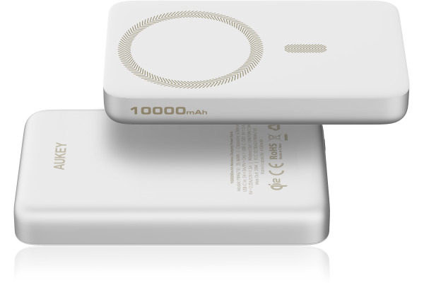 AUKEY MagFusion Slim 10000mAh PB-MS08 S Powerbank Qi2 Wireless,White – Bild 2