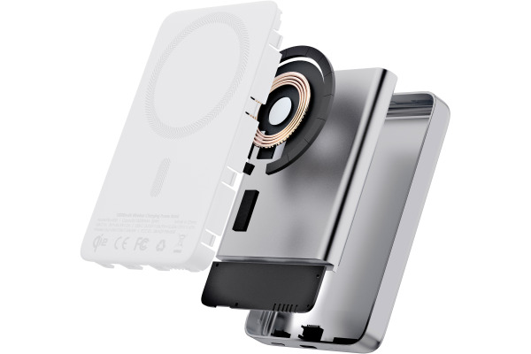 AUKEY MagFusion Slim 10000mAh PB-MS08 S Powerbank Qi2 Wireless,White – Bild 3