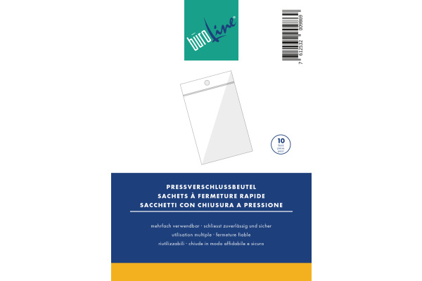 BÜROLINE Pressverschl. Beutel 220×305mm 421220 transparent 10 Stück – Bild 2