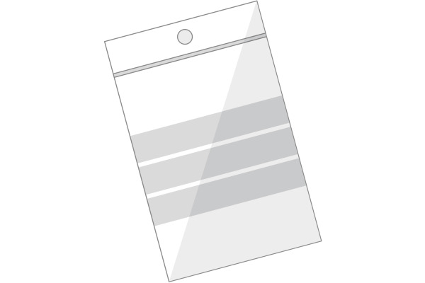 BÜROLINE Pressverschl. Beutel 75×90mm 422075 transp. 10 Stck.