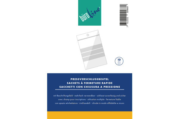 BÜROLINE Pressverschl. Beutel 115×155mm 422115 transp. 10 Stck. – Bild 2