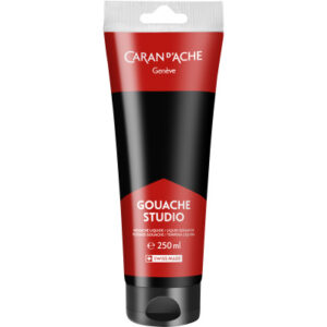 CARAN D'A Deckfarbe Gouache 250ml 2330.009 schwarz, Studio
