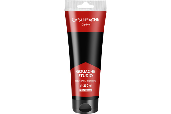 CARAN D'A Deckfarbe Gouache 250ml 2330.009 schwarz, Studio