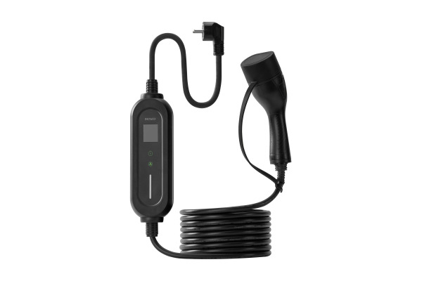 DELTACO e-Charge cable Schuko,Type 2 EV-1233 6-16A, 3.5 kW, 5.5m, Black – Bild 3