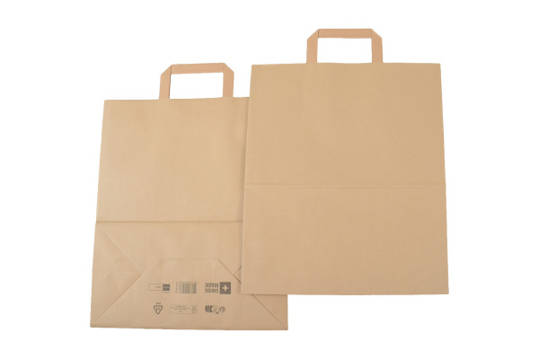 ELCO Tragetasche 32x17x38cm 7010104.2 mit Henkel, braun 50 Stück – Bild 2