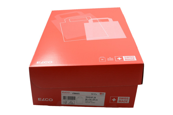 ELCO Tragetasche 26x16x29cm 7010107.2 mit Henkel, braun 50 Stück – Bild 3