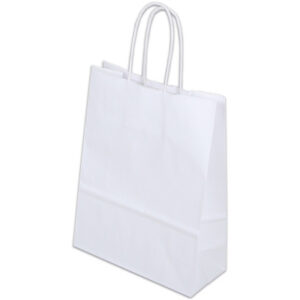 ELCO Tragetasche 180x80x240mm 84101.10 mit Kordel, weiss 50 Stück