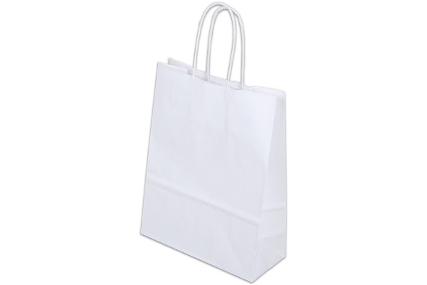 ELCO Tragetasche 180x80x240mm 84101.10 mit Kordel, weiss 50 Stück