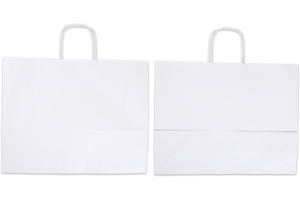 ELCO Tragetasche 400x120x310mm 84205.10 mit Kordel, weiss 50 Stück – Bild 2