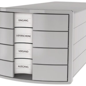 HAN Schubladenbox IMPULS A4/C4 1012-11 grau 4 Schubladen