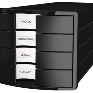 HAN Schubladenbox IMPULS A4/C4 1012-13 schwarz 4 Schubladen