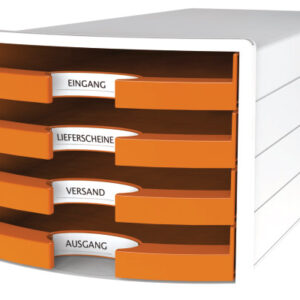 HAN Schubladenbox IMPULS A4/C4 1013-51 orange 4 Schubladen