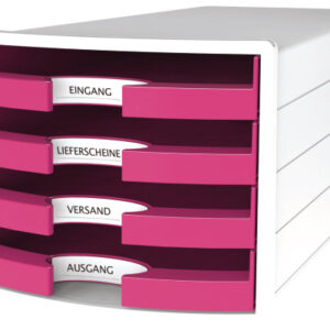HAN Schubladenbox IMPULS A4/C4 1013-56 pink 4 Schubladen
