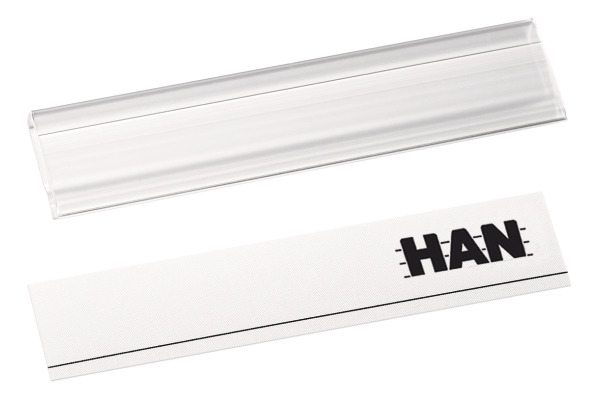 HAN Beschriftungs-Clip 60x13mm 1021 transparent universal 10 Stück – Bild 2