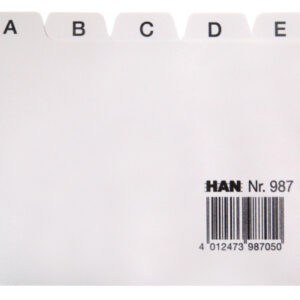 HAN       Kartei-Leitkarten A-Z       A7 987       grau                 25-teilig