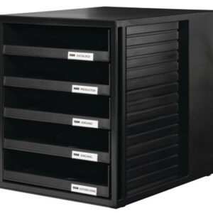 HAN Schubladenbox Schrank-Set 1401-13 schwarz 5 Fächer
