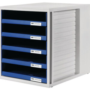 HAN Schubladenbox Schrank-Set 1401-14 grau/blau 5 Fächer