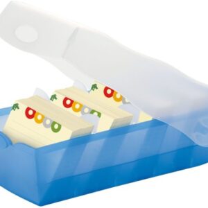 HAN Karteibox Croco A8 998-643 blau 9.7x6.7x19.1cm
