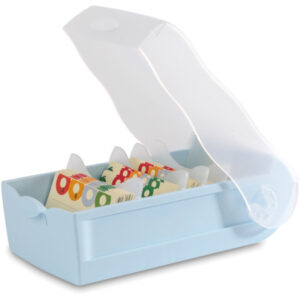 HAN       Karteibox Croco             A7 997-884   pastellblau    12.1x8.5x24.6cm