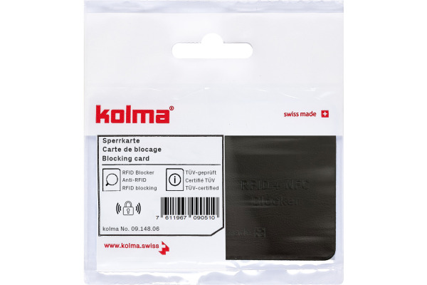 KOLMA Sperrkarte RFID 09.148.06 schwarz 85x55mm