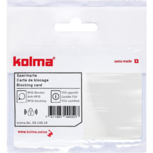 KOLMA     Sperrkarte                RFID 09.148.16 weiss                  85x55mm