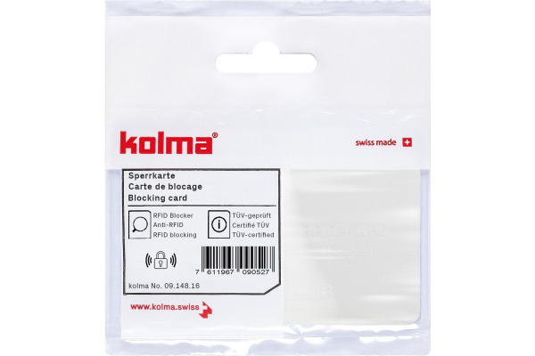 KOLMA Sperrkarte RFID 09.148.16 weiss 85x55mm
